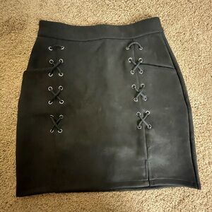 Y2K Front Lace Up Mini Skirt